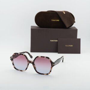 Tom Ford Romy FT1032 55Z Geometric Sunglasses - Havana/Violet